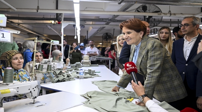 İYİ Parti Genel Başkanı Akşener, Sancaktepe'de tekstil işçilerini ziyaret etti