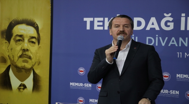 Memur-Sen Genel Başkanı Yalçın, Tekirdağ'da konuştu