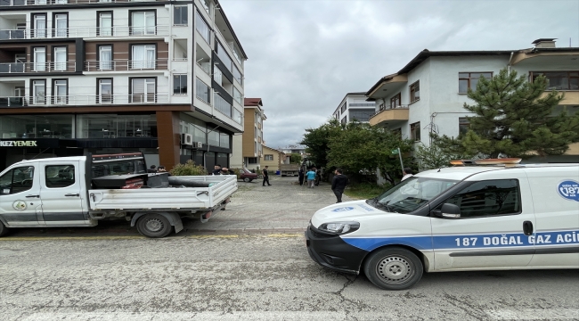 Bolu'da kanalizasyon çalışmasında doğal gaz borusu hasar gördü