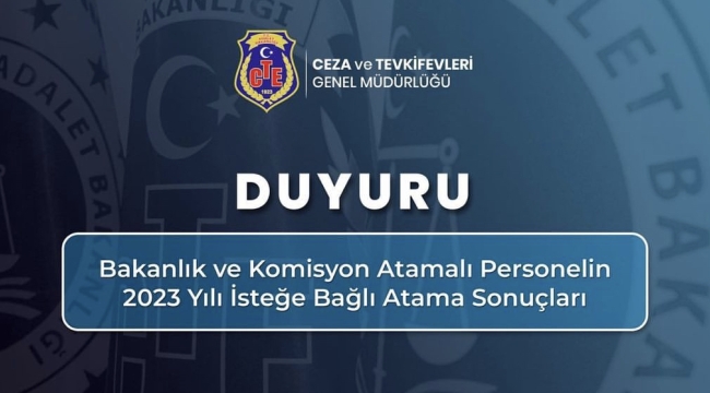 Cezaevi personeli tayin sonuçları açıklandı