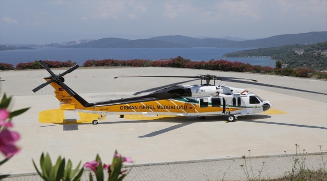 TUSAŞ'ın ürettiği yangın söndürme helikopteri "NEFES" Muğla'da göreve başladı