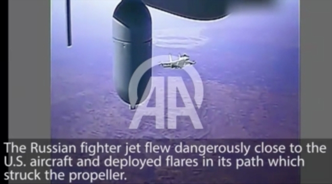 ABD: Suriye üzerinde Rus uçağı, ABD İHA'sını "chaff fişeği" bırakarak taciz etti