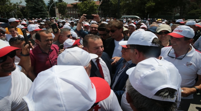 Bolu Belediye Başkanı Tanju Özcan "Adalet ve Değişim Yürüyüşü"ne başladı: