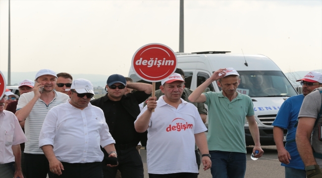 Bolu Belediye Başkanı Tanju Özcan "Adalet ve Değişim Yürüyüşü"ne başladı: