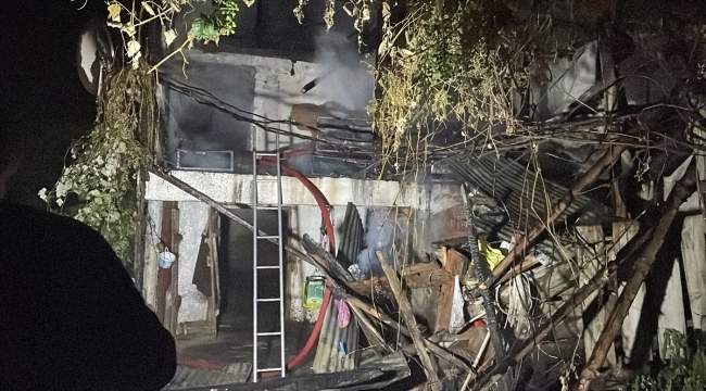 Bolu'da, çıkan yangında yayla evi kullanılamaz hale geldi