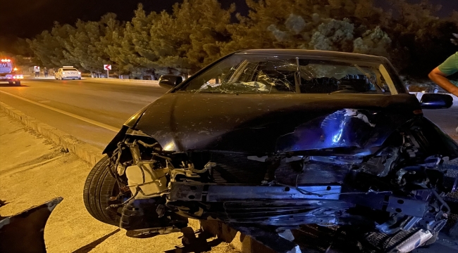 Burdur'da alkollü araç kullandığı için ehliyetine el konulan sürücü kaza yaptı