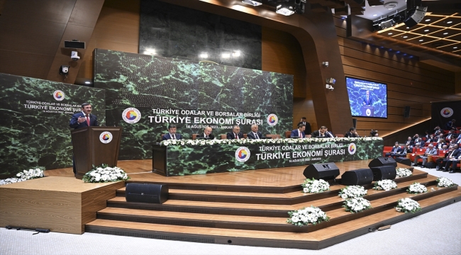 Cumhurbaşkanı Yardımcısı Yılmaz, TOBB Türkiye Ekonomi Şurası'nda konuştu