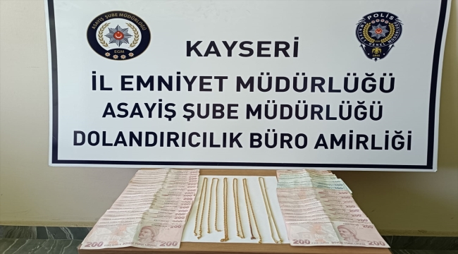 Kayseri'de kuyumcuda sahte altın zincir bozdurmak isteyen kadın yakalandı 