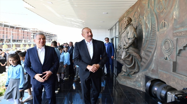 Mirziyoyev ve Aliyev, Özbekistan'ın Fuzuli'de inşa ettiği okulun açılışını yaptı