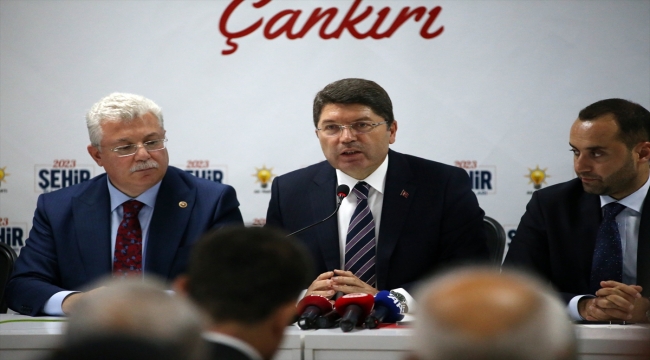 Adalet Bakanı Yılmaz Tunç, AK Parti Çankırı İl Başkanlığı ziyaretinde konuştu