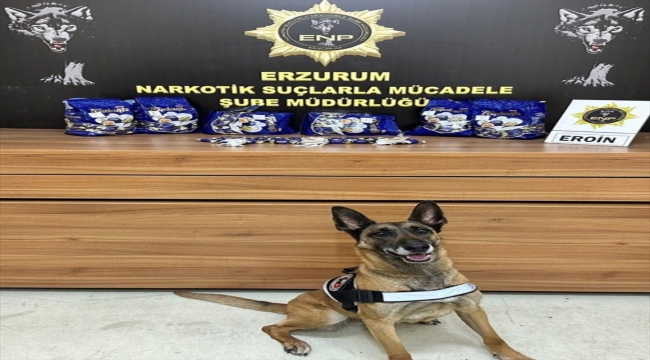 Erzurum'da 8,5 kilo eroin ele geçirildi, 2 şüpheli gözaltına alındı