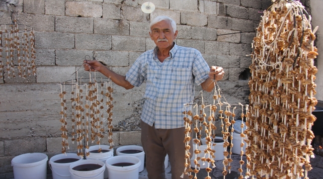 Kilis'in yöresel lezzeti cevizli sucuk üretimine başlandı