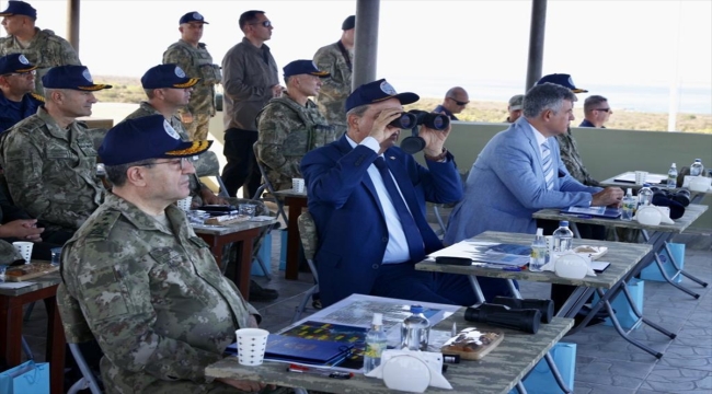 KKTC Cumhurbaşkanı Tatar, Şehit Yüzbaşı Cengiz Topel Akdeniz Fırtınası Tatbikatı-23'ü izledi