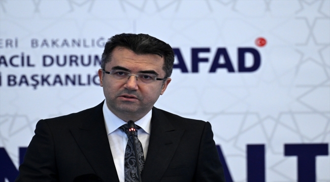 AFAD Başkanı Memiş, Türkiye Afet Risklerinin Azaltılması Platformu Toplantısı'nda konuştu