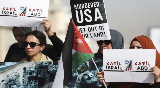 BM, İsrail'in saldırılarına tepkisiz kaldığı gerekçesiyle Ankara'da protesto edildi