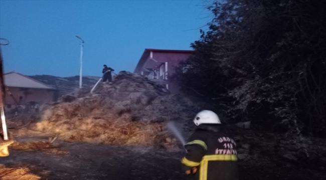 Burdur'da samanlıkta çıkan yangın hasara neden oldu 