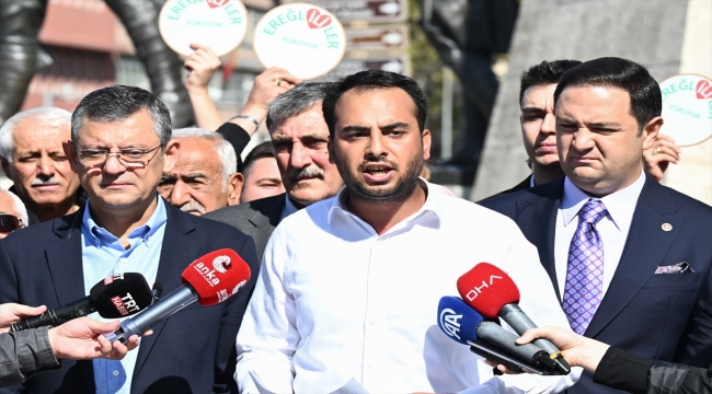 CHP Genel Başkan adayı Özel, Ereğli'nin il olması için başlatılan yürüyüşe destek verdi: