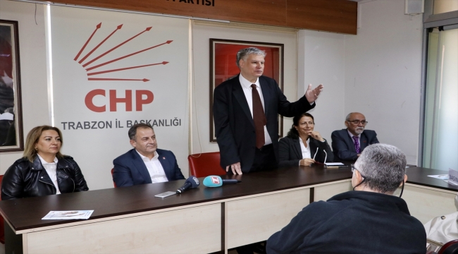 CHP genel başkanlığına adaylığını açıklayan Öymen, Trabzon'da konuştu