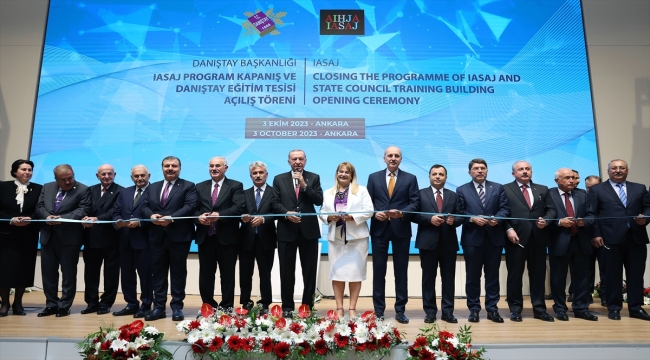Cumhurbaşkanı Erdoğan, Danıştay Eğitim Tesisi Açılışı Töreni ve IASAJ Seminer Kapanış Toplantısı'na katıldı