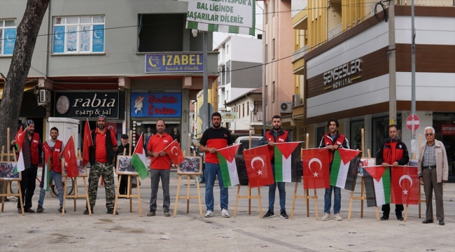 Denizli'de İsrail "Sessiz Eylem" ile protesto edildi
