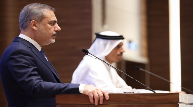Dışişleri Bakanı Fidan, Katar Dışişleri Bakanı Al Sani ile ortak basın toplantısında konuştu