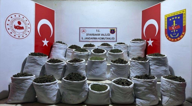 Diyarbakır'da 435 kilogram esrar ve 632 bin 120 kök uyuşturucu bitkisi ele geçirildi