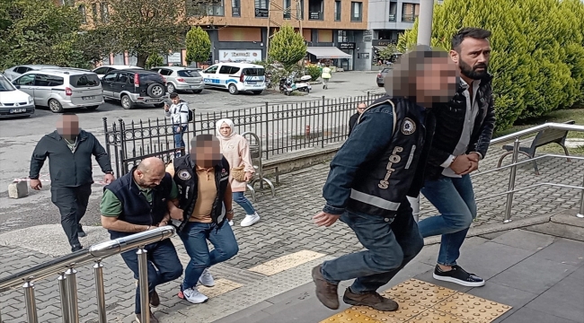 Zonguldak'ta "Kafes" operasyonunda yakalanan 13 zanlı adliyede