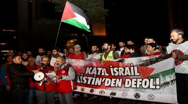 İsrail'in Gazze'ye yönelik saldırıları İstanbul'da protesto edildi