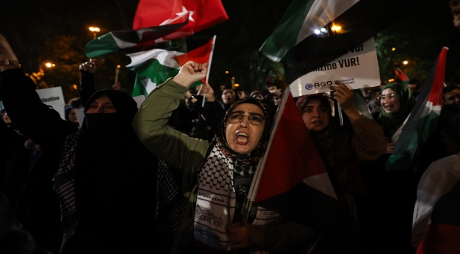 İstanbul'da Filistin'e destek yürüyüşü düzenlendi 