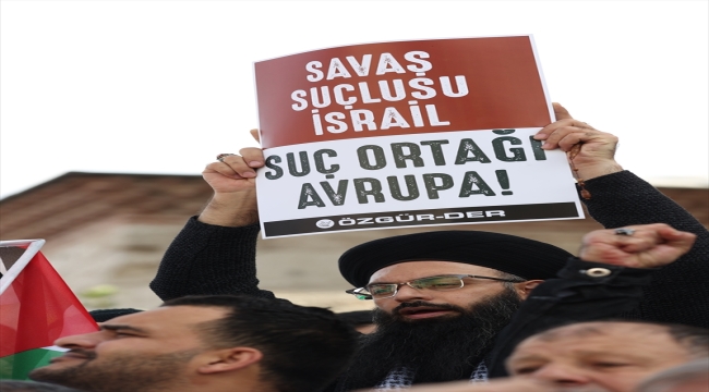 İstanbul'da Fransa Başkonsolosluğu önünde İsrail protestosu