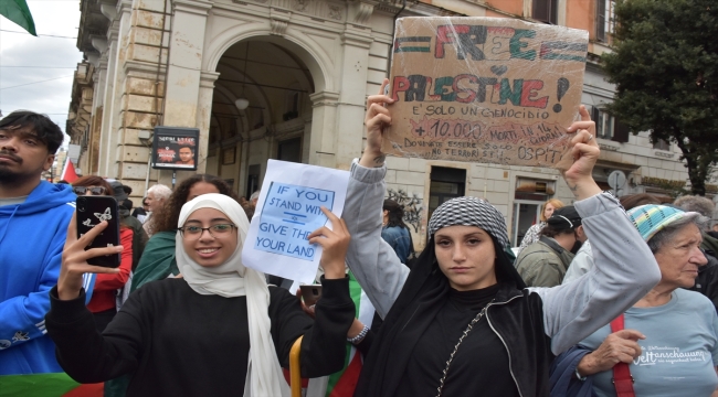 İtalya'da Gazze'ye yönelik saldırılar protesto edildi
