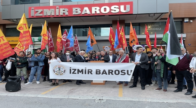 İzmir'de İsrail'in Gazze'ye yönelik saldırıları protesto edildi