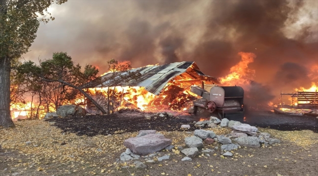 Kastamonu'da 10 köy evini etkileyen yangın söndürülmeye çalışılıyor