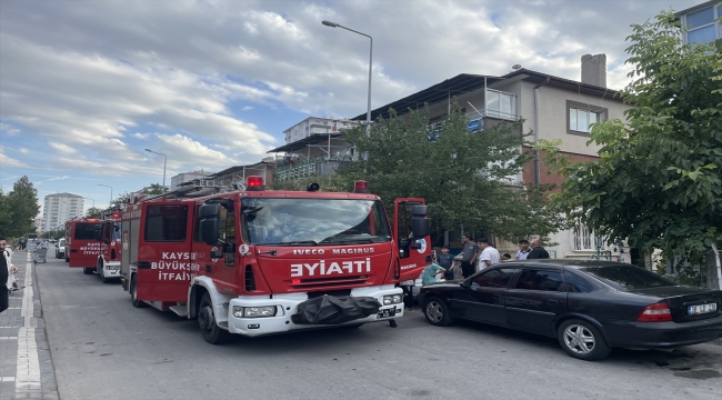 Kayseri'de yaşlı çiftin evinde çıkan yangın söndürüldü 
