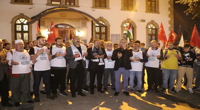 Kocaeli'de sivil toplum kuruluşlarından Filistinlilere destek gösterisi