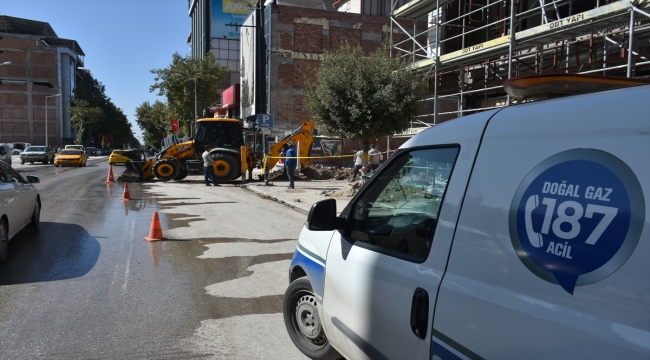 Malatya'da altyapı çalışmaları sırasında doğal gaz borusu patladı