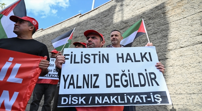 Nakliyat-İş Sendikasından ABD Konsolosluğu önünde İsrail protestosu