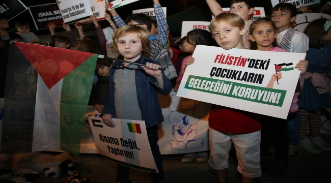 Sakaryalı çocuklar, Filistinli akranlarına destek için "oyuncaklı" eylem yaptı