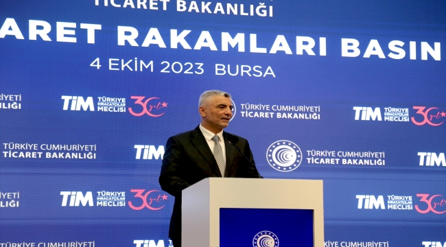 Ticaret Bakanı Ömer Bolat, eylül ayı ihracat rakamlarını açıkladı