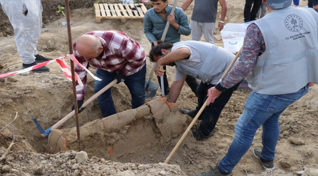 Yalova'da villa inşaatında Roma döneminden kalma bir mezar daha bulundu