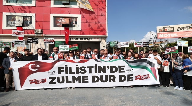 Adana ve Osmaniye'de AK Parti'li gençler, İsrail'in saldırılarını protesto etti 