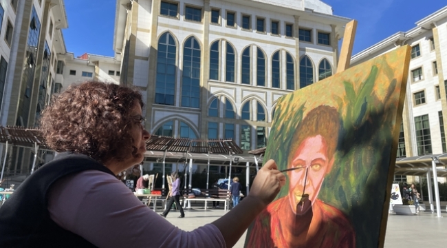 Antalya Adliyesinin bahçesi "sanat atölyesi"ne dönüştürüldü