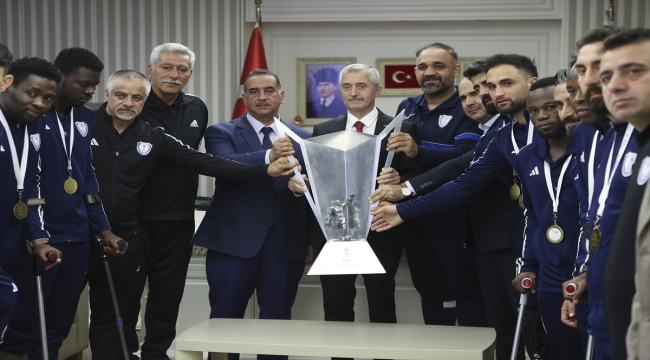 Avrupa şampiyonu Şahinbey Belediyespor'dan Belediye Başkanı Tahmazoğlu'na ziyaret