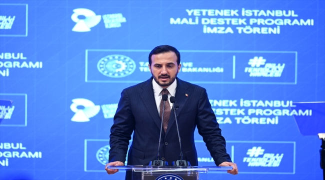 Bakan Kacır, Yetenek İstanbul Mali Destek Programı İmza Töreni'nde konuştu