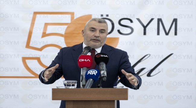 Başkan Ersoy, ÖSYM'nin kuruluş yıl dönümü töreninde konuştu