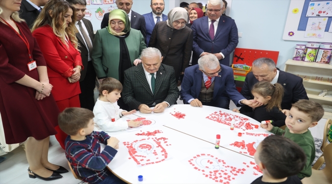 Binali Yıldırım, Nevşehir'de "Öğretmen Semiha Yıldırım Anaokulu"nun açılışına katıldı