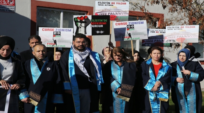 Bitlis'te akademisyenler İsrail'in Gazze'ye yönelik saldırılarını protesto etti