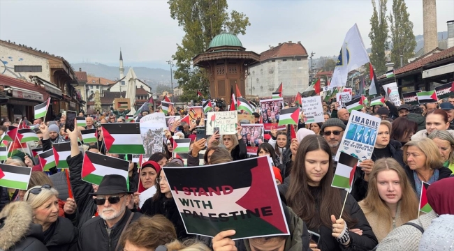 Bosna Hersek'te İsrail'in Gazze'deki saldırıları protesto edildi