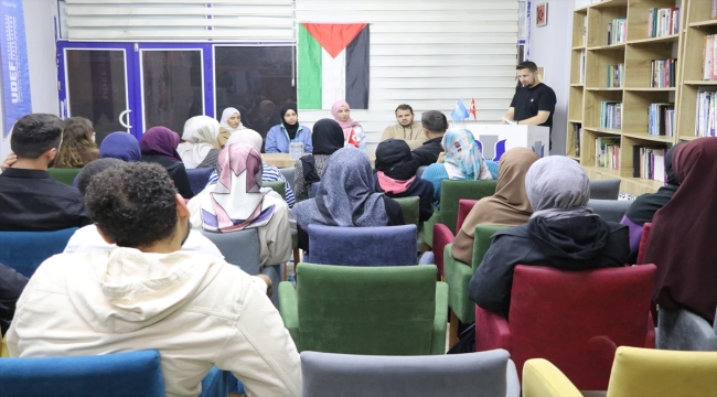 Edirne'de öğrenim gören Filistinli öğrenciler Gazze'deki aileleri için dua ediyor