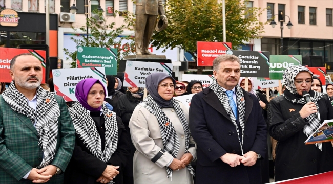 Gaziosmanpaşa'da "Gazze" ve "kadına yönelik şiddet" konulu eylem